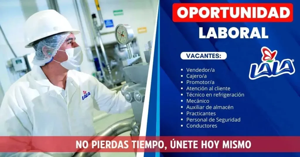 GRUPO LALA Vacantes disponibles